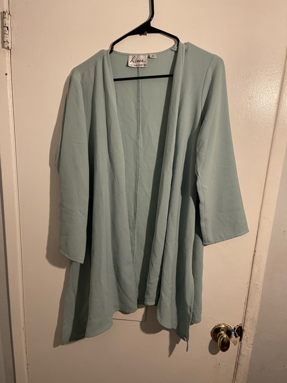 Linea by Louis Dell'Olio Mint Green Lightweight Open Cardigan